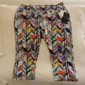 Z by Zella Watercolor Chevron cropped leggings 1X
